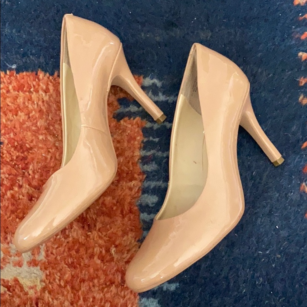 Nine West Nude Patent Pumps